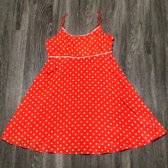 Forever 21 Orange Polka Dot Dress - Picture 1 of 9